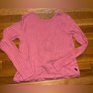2/$12 Abercrombie kids 13/14 mauve colored top